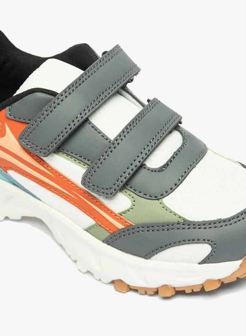 DUCHINI Boys Mister Colourblock Sneaker Shoes with Hook and Loop Closure